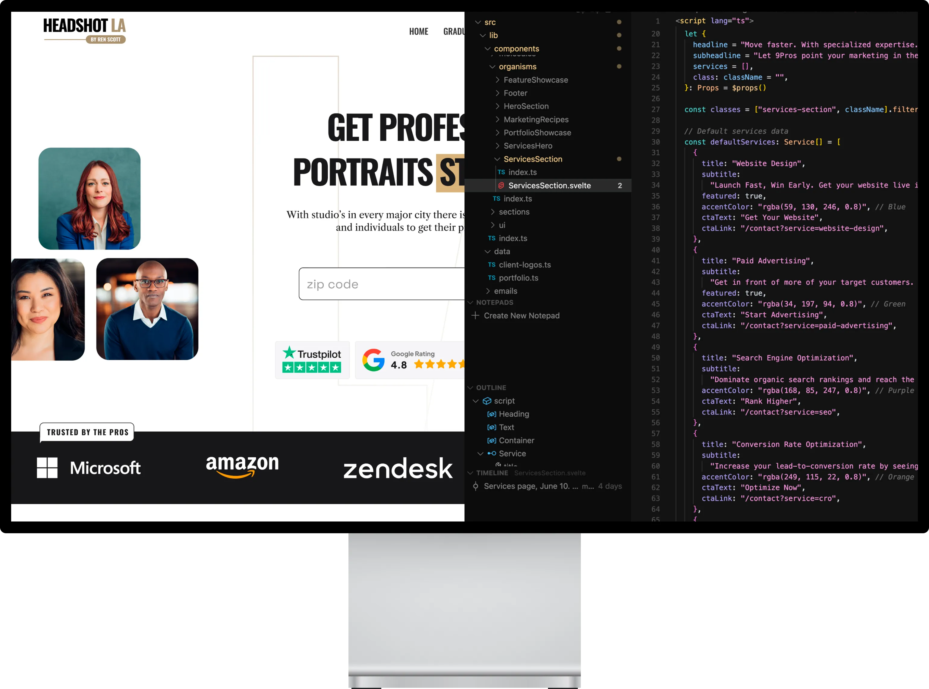 Nine Pros complete business system dashboard